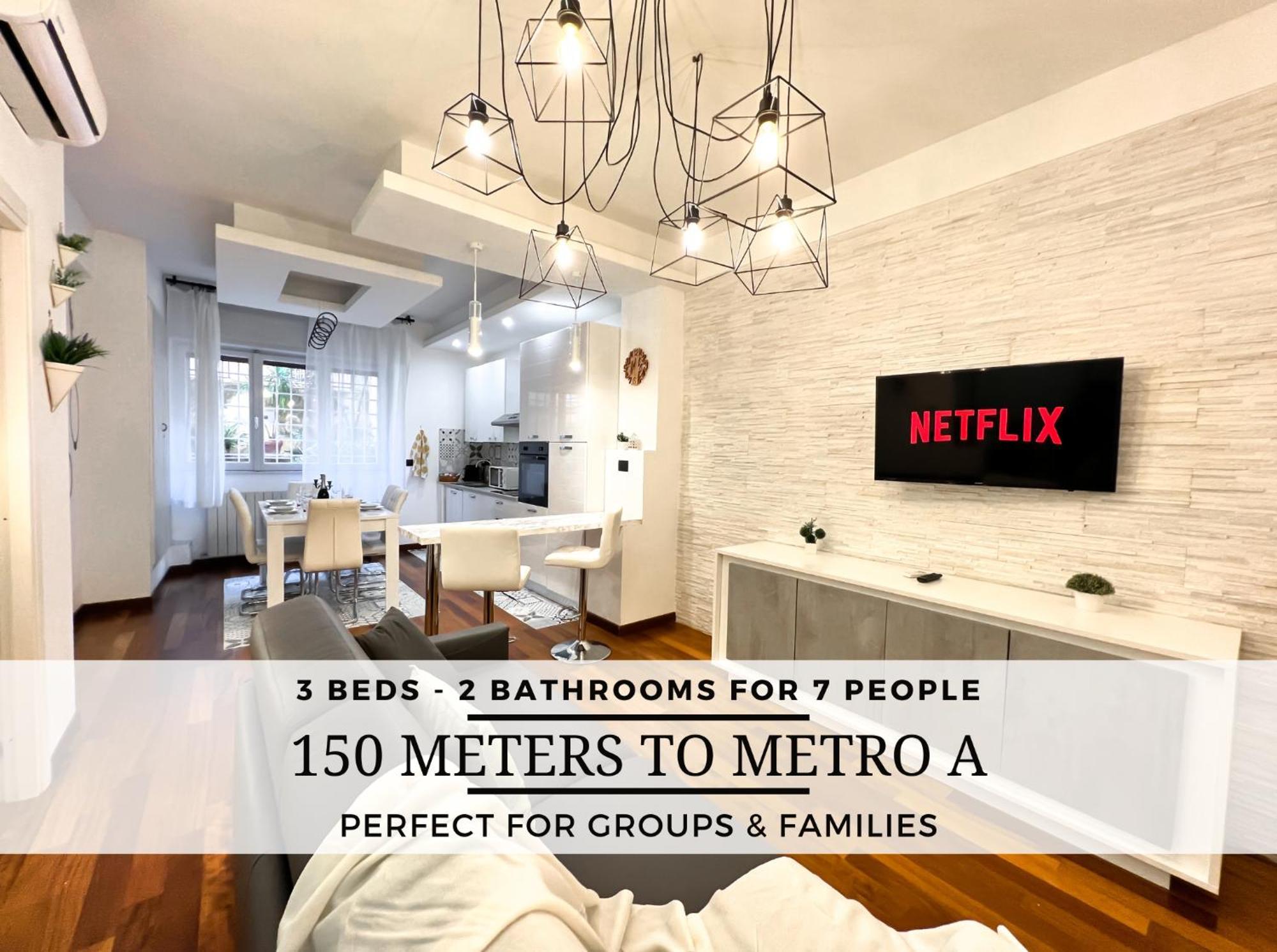 Apartamento Unique House - 3 Bedrooms & 2 Bathrooms With 4 Beds - 100 Meters To The Metro A *